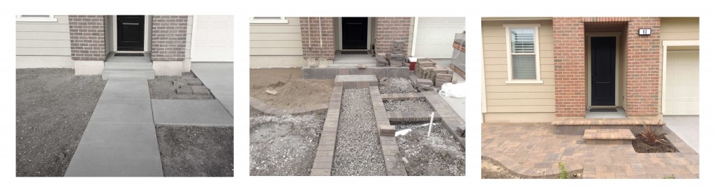 Pavers Entryway Before and After