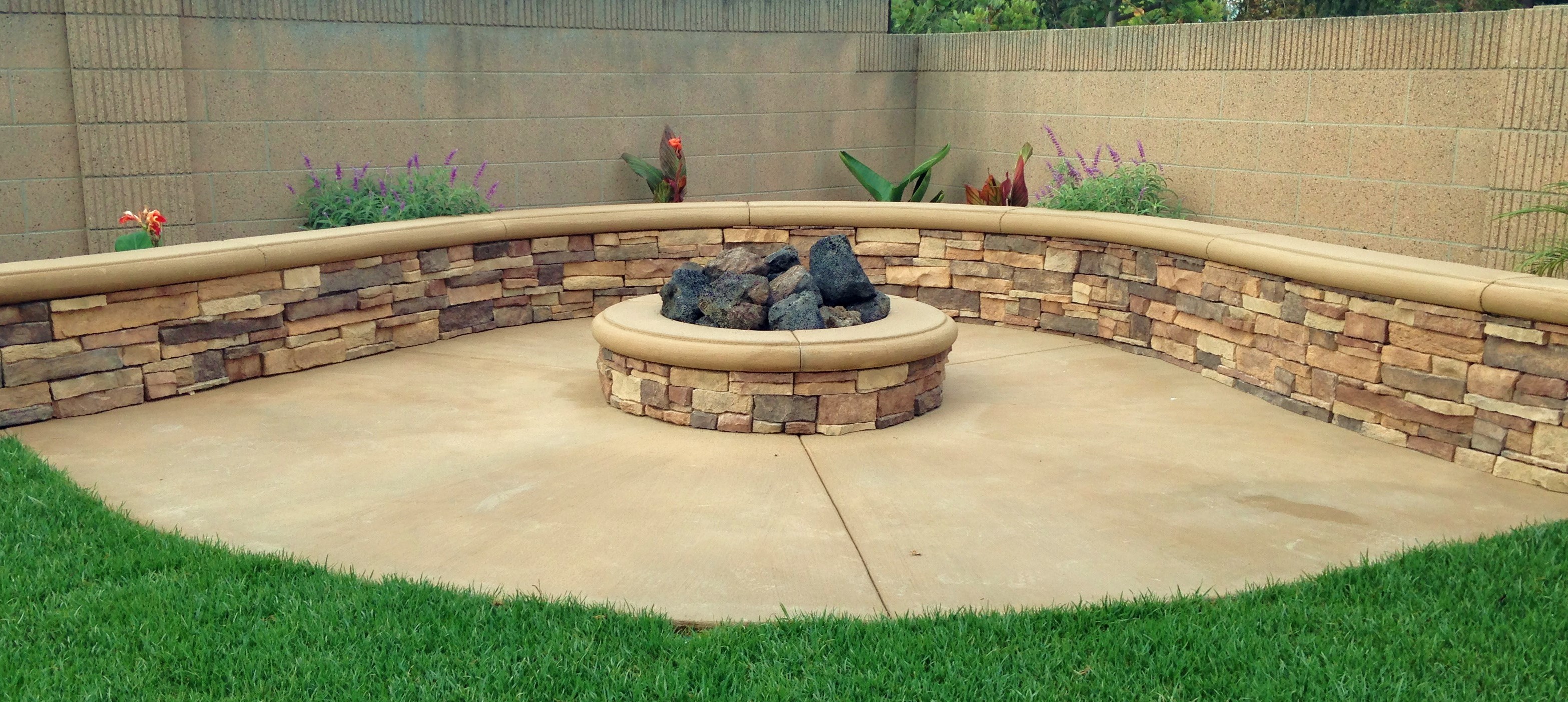 Fire Pits Orange County Patio Areas, Fire Pit On Concrete Slab