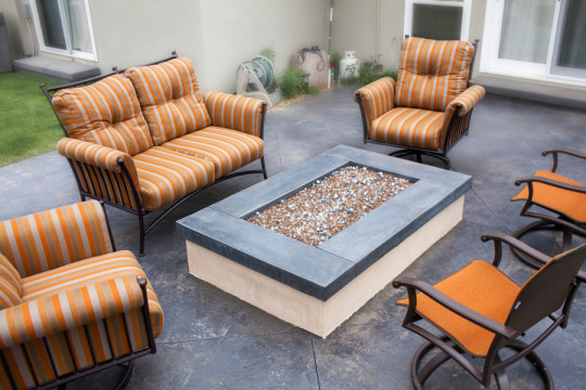 Orange County Concrete Fire Pits, modern landscape