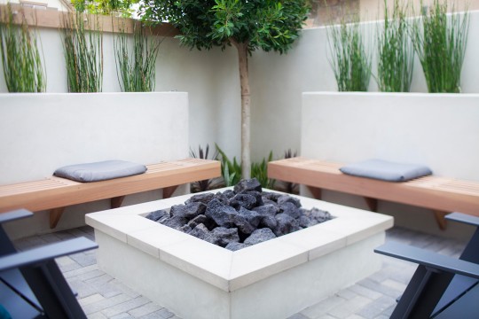 Modern landscape Fire Pit