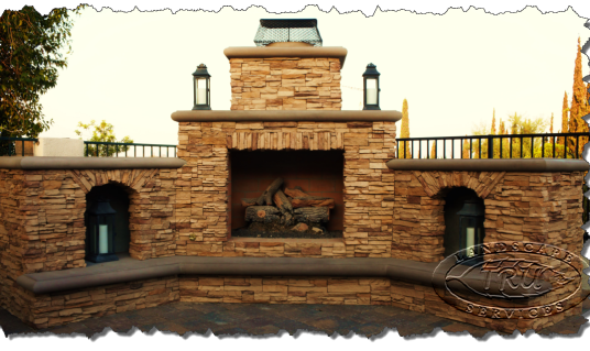 Orange County Outdoor Fireplace