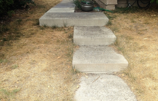 Before Interlocking Pavers steps