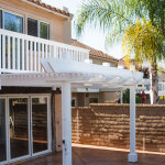 This patio cover is also a balcony for the second story of the house