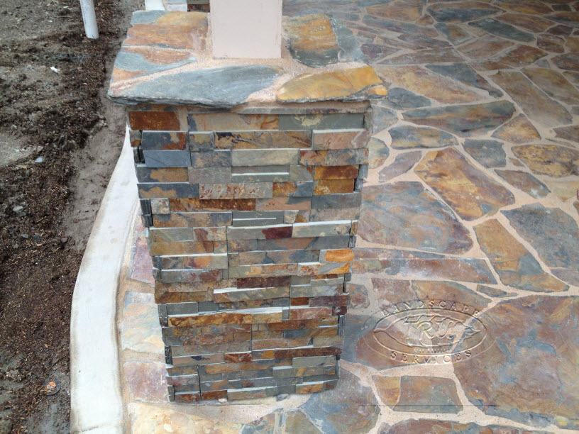 Patio Cover Pilaster Stack Stone