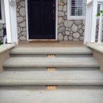 Concrete Bullnose Steps with Underlights